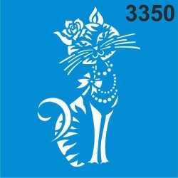Kedi Deseni - Stencil Boyama Şablonu - StencilSepeti