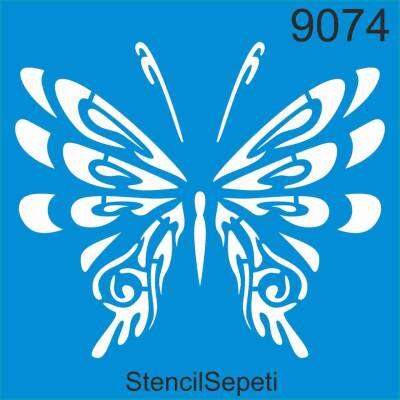 Kelebek Deseni - Stencil Şablon - 1