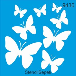 Kelebekler - StencilSepeti