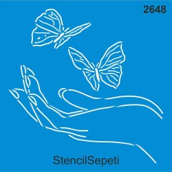 Kelebekler - Stencil Boyama Şablonu - StencilSepeti