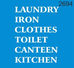 Kelimeler Deseni - Stencil Boyama Şablonu - StencilSepeti