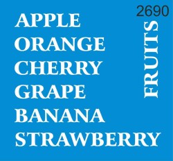 Kelimeler - Meyveler - Stencil Boyama Şablonu - StencilSepeti