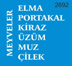Kelimeler - Meyveler - Stencil Boyama Şablonu - StencilSepeti