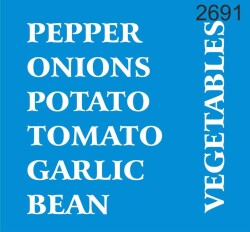 Kelimeler - Sebzeler - Stencil Boyama Şablonu - StencilSepeti