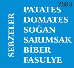 Kelimeler - Sebzeler - Stencil Boyama Şablonu - StencilSepeti