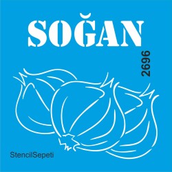 Kelimeler - Soğan - Stencil Boyama Şablonu - StencilSepeti