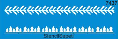 Kenar Deseni - Stencil Şablon - Bordür - 1