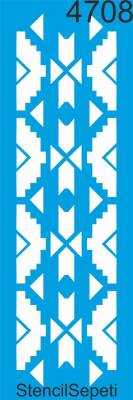 Kilim Kenar Deseni - Stencil Şablon - 1