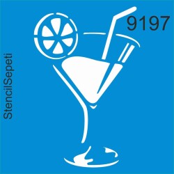 Kokteyl Bardağı - StencilSepeti