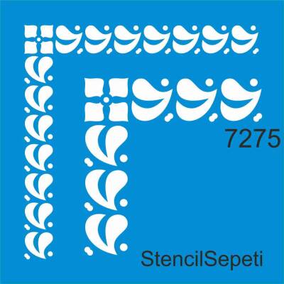 Köşe Deseni - Stencil Şablon - 1