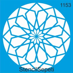 Köşeli Gül - Kutsal Geometri - StencilSepeti