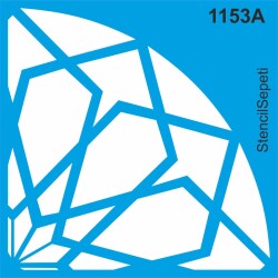 Köşeli Gül - Kutsal Geometri - StencilSepeti