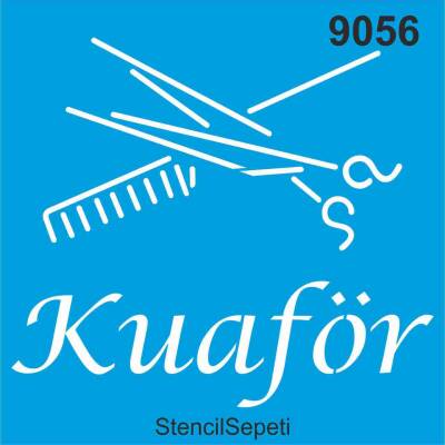 Kuaför- Stencil Boyama Şablonu - 1