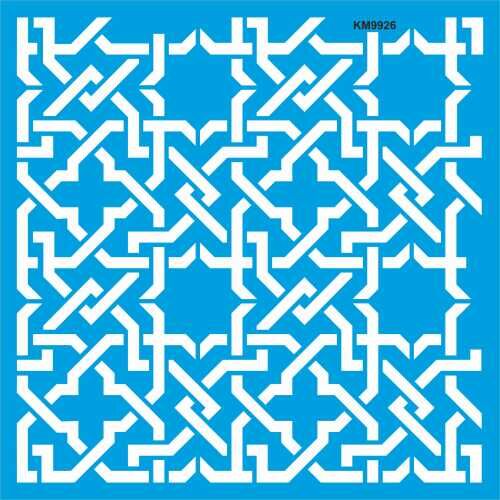 Kündekari Duvar Deseni - Stencil Boyama Şablonu - 1