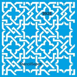 Kündekari Duvar Deseni - Stencil Şablon - 1