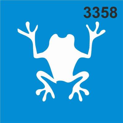 Kurbağa Deseni - Stencil Boyama Şablonu - 1