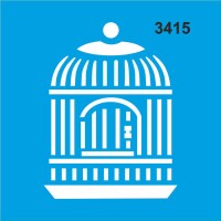 Kuş Kafesi - Stencil Boyama Şablonu - StencilSepeti