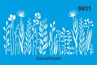  Lavanta - Stencil Desen Şablonu - 