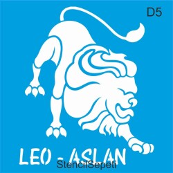 Leo - Aslan - StencilSepeti