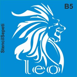 Leo - Aslan - StencilSepeti