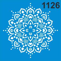 Mandala Desen - Stencil Boyama Şablonu - 1