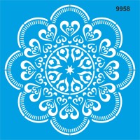 Mandala Duvar Deseni - Stencil Şablonu - StencilSepeti