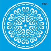 Mandala Duvar Deseni - Stencil Şablonu - StencilSepeti