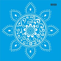 Mandala Duvar Deseni - Stencil Şablonu - StencilSepeti