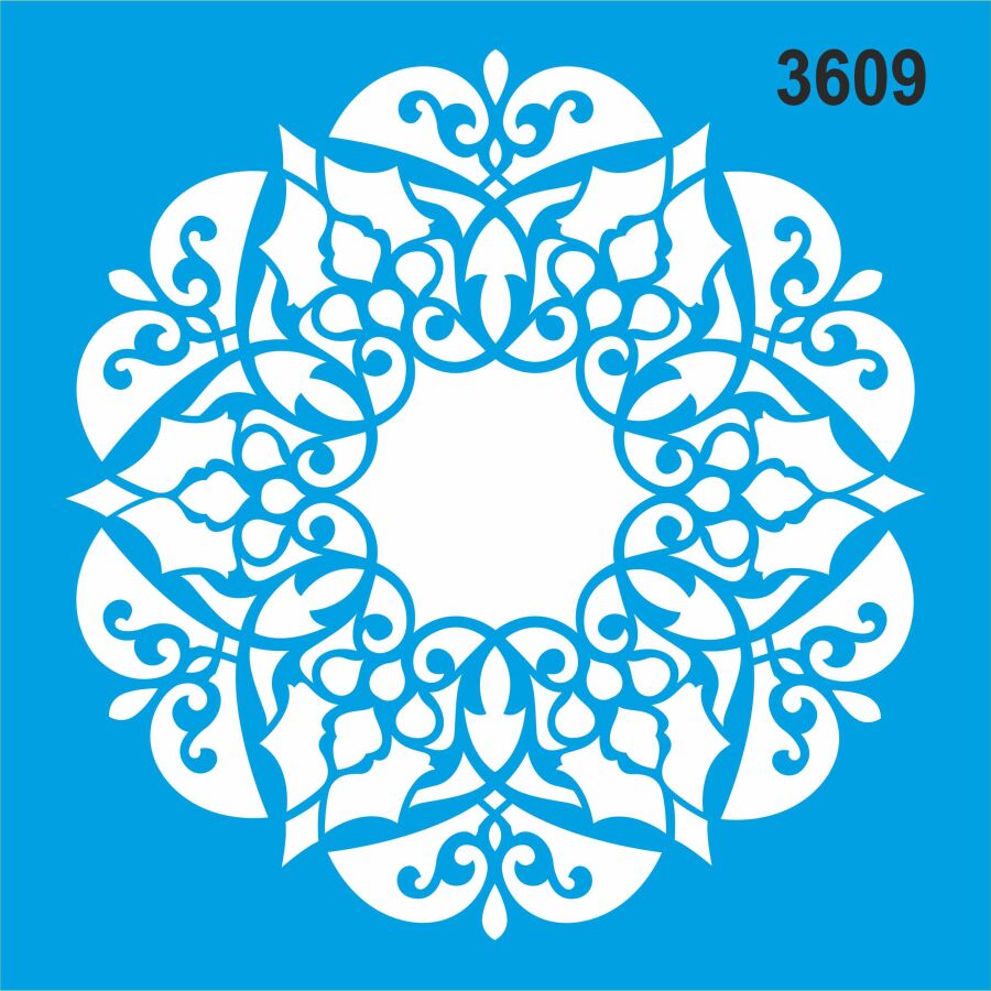 Mandala - Stencil Boyama Şablonu - 1