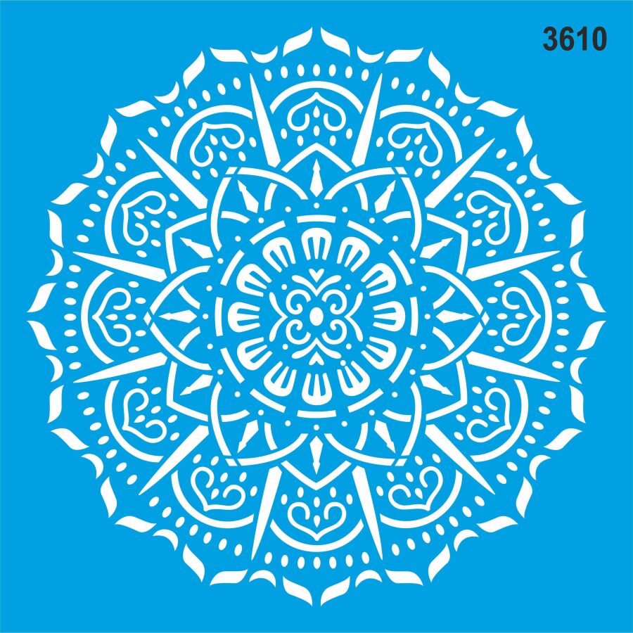 Mandala - Stencil Boyama Şablonu - 1