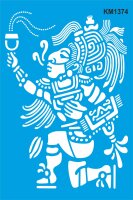 Maya Deseni Stencil Boyama Şablonu - StencilSepeti