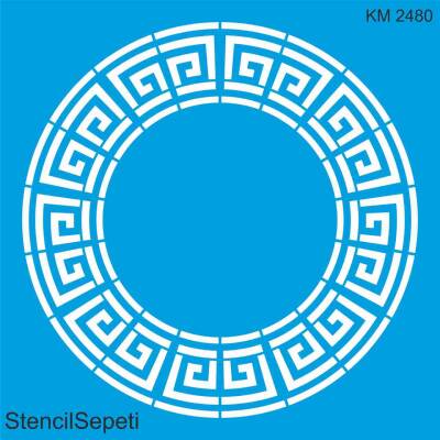 Meander Versace Deseni - Stencil Boyama Şablonu - 1