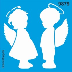Melekler - Stencil Boyama Şablonu - StencilSepeti