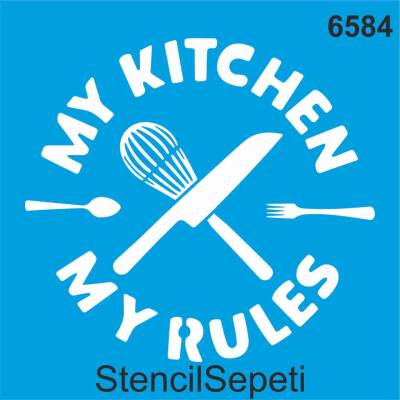 Mutfak Kuralları - Stencil Boyama Şablonu - 1