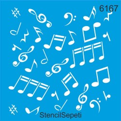 Notalı Desen - StencilSepeti
