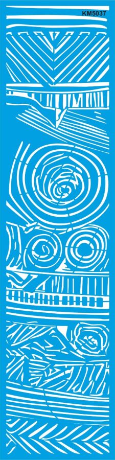 Otantik Afrika Deseni Stencil Boyama Şablonu - 2