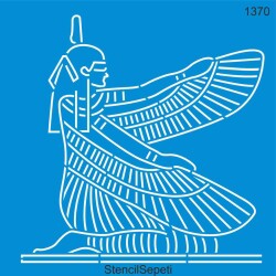 Otantik Mısır Deseni - Stencil Boyama Şablonu - StencilSepeti