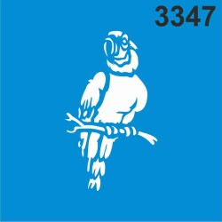 Papağan Deseni - Stencil Boyama Şablonu - StencilSepeti