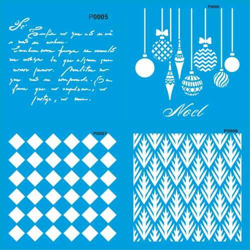 Pasta 4'lü Set 2 - Stencil Boyama Şablonu - 1