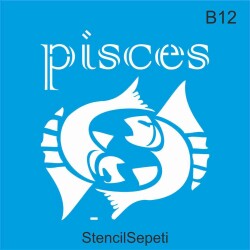 Pisces - Balık - StencilSepeti
