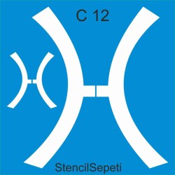 Pisces - Balık - StencilSepeti