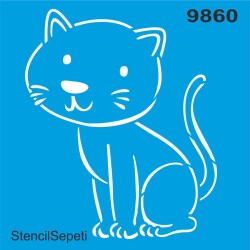 Pisi Pisi - Stencil Boyama Şablonu - StencilSepeti