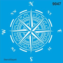 Pusula Deseni - Stencil Boyama Şablonu - StencilSepeti