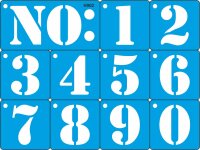 12 Parçalı Rakam Seti Stencil Boyama Şablonu - StencilSepeti