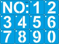 12 Parçalı Rakam Seti Stencil Boyama Şablonu - StencilSepeti