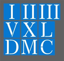 Romen Rakamları - 9 Parçalık Set - StencilSepeti