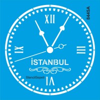 Saat İstanbul - Stencil Şablonu - StencilSepeti