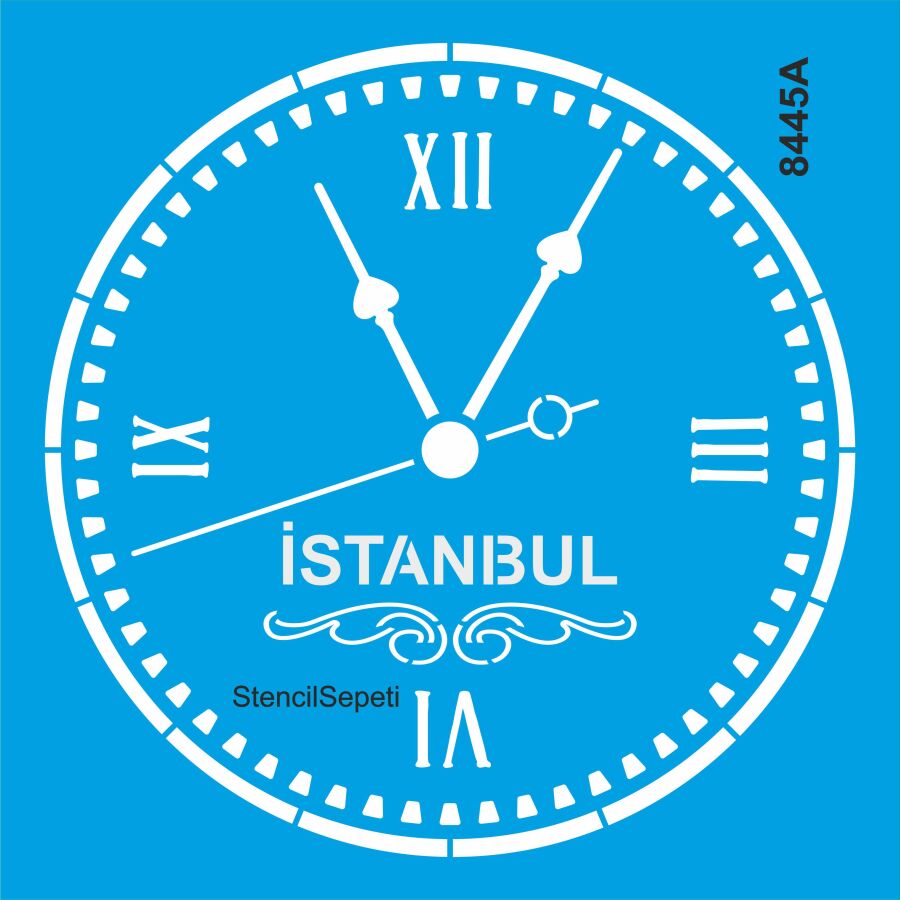 Saat İstanbul - Stencil Şablonu - 1