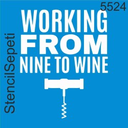 Şarap Saati - StencilSepeti