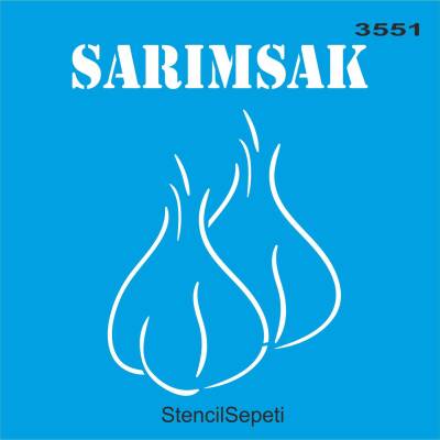 Sarımsak Deseni - Stencil Boyama Şablonu - 1